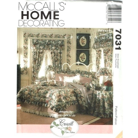 McCall's Other - McCalls Sewing Pattern 7031 Bedroom Coverlets Curtains Ruffled
